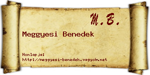 Meggyesi Benedek névjegykártya