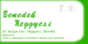 benedek meggyesi business card